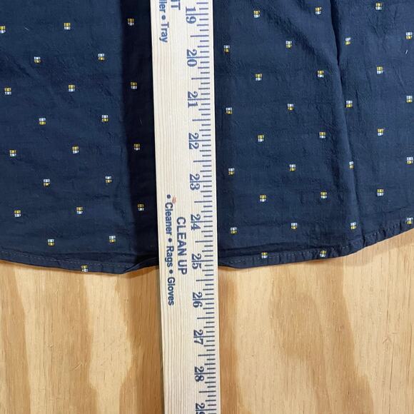 Old Navy Brown Gold & White Built-In Flex Short Sleeve Button-Up Boy XL (14-16) - Picture 9 of 9